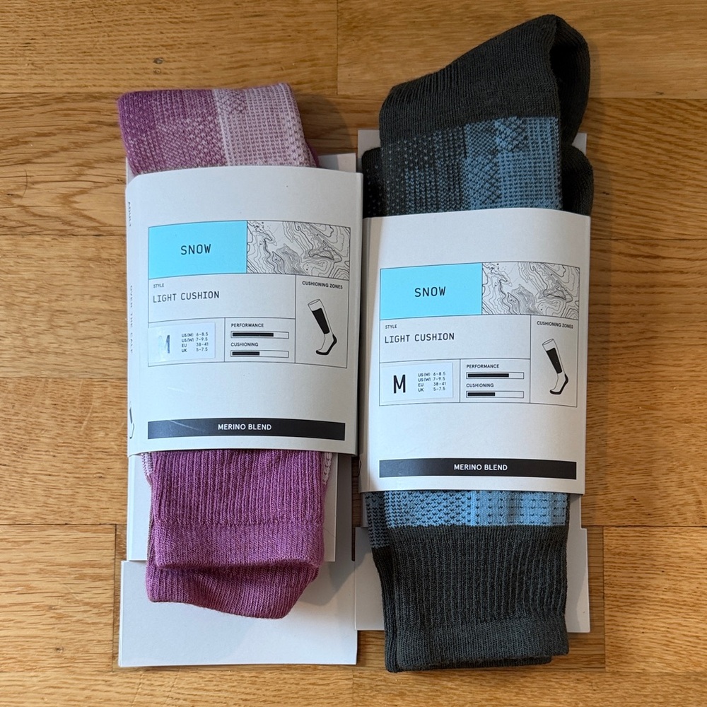 Le Bent Ski Socks (unisex, size medium)